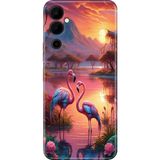 Senada Tecno Pova Neo 2 Kılıf Desenli Baskılı Tpu Rubber Kapak FLAMINGO888 - 001-Renkli