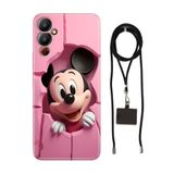 Senada Tecno Pova Neo 4 ile Uyumlu Kılıf 05Mickey/74111 Silikon İpli Boyun Askı Aparatı