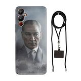Senada Tecno Pova Neo 4 ile Uyumlu Kılıf Atatürk 1938 Silikon İpli Boyun Askı Aparatı