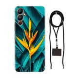 Senada Tecno Pova Neo 4 ile Uyumlu Kılıf Bloom Silikon İpli Boyun Askı Aparatı