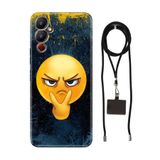 Senada Tecno Pova Neo 4 ile Uyumlu Kılıf Emojixx Silikon İpli Boyun Askı Aparatı