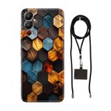 Senada Tecno Pova Neo 4 ile Uyumlu Kılıf Petek Silikon İpli Boyun Askı Aparatı