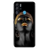 Senada Tecno Pova Neo İle Uyumlu Kılıf Silikon Desenli Resimli Uv Kapak Afrikalı Kız