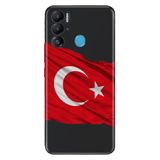 Senada Tecno Pova Neo İle Uyumlu Kılıf Silikon Desenli Resimli Uv Kapak Al Bayrak