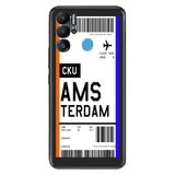 Senada Tecno Pova Neo İle Uyumlu Kılıf Silikon Desenli Resimli Uv Kapak Amsterdam Uçak Bileti
