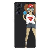 Senada Tecno Pova Neo İle Uyumlu Kılıf Silikon Desenli Resimli Uv Kapak Dog Girl