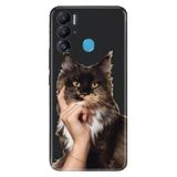 Senada Tecno Pova Neo İle Uyumlu Kılıf Silikon Desenli Resimli Uv Kapak Düşün Be Kedi