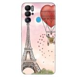 Senada Tecno Pova Neo İle Uyumlu Kılıf Silikon Desenli Resimli Uv Kapak Eiffel