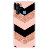 Senada Tecno Pova Neo İle Uyumlu Kılıf Silikon Desenli Resimli Uv Kapak Simli Pullu Mermer