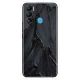 Senada Tecno Pova Neo İle Uyumlu Kılıf Silikon Desenli Resimli Uv Kapak Siyah Beton