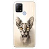 Senada Tecno Pova Neo İle Uyumlu Kılıf Silikon Desenli Tam Koruma Resimli Kapak Sfenks Kedi
