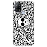 Senada Tecno Pova Neo İle Uyumlu Kılıf Silikon Desenli Tam Koruma Resimli Kapak Skull White