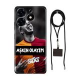 Senada Tecno Spark 10 Pro ile Uyumlu Kılıf Aşkın Olayım Silikon İpli Boyun Askı Aparatı