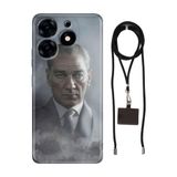 Senada Tecno Spark 10 Pro ile Uyumlu Kılıf Atatürk 1938 Silikon İpli Boyun Askı Aparatı