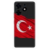 Senada Tecno Spark 10 Pro İle Uyumlu Kılıf Kamera Korumalı Silikon Desenli Resimli Uv Kapak Al Bayrak