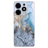 Senada Tecno Spark 10 Pro İle Uyumlu Kılıf Kamera Korumalı Silikon Desenli Resimli Uv Kapak Antic Marble