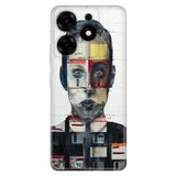 Senada Tecno Spark 10 Pro İle Uyumlu Kılıf Kamera Korumalı Silikon Desenli Resimli Uv Kapak Art Collage
