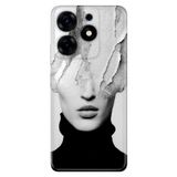 Senada Tecno Spark 10 Pro İle Uyumlu Kılıf Kamera Korumalı Silikon Desenli Resimli Uv Kapak Art Girl
