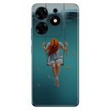 Senada Tecno Spark 10 Pro İle Uyumlu Kılıf Kamera Korumalı Silikon Desenli Resimli Uv Kapak Aşk Acısı