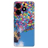 Senada Tecno Spark 10 Pro İle Uyumlu Kılıf Kamera Korumalı Silikon Desenli Resimli Uv Kapak Balonlu Ev
