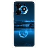 Senada Tecno Spark 10 Pro İle Uyumlu Kılıf Kamera Korumalı Silikon Desenli Resimli Uv Kapak Dolunay Deniz