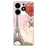 Senada Tecno Spark 10 Pro İle Uyumlu Kılıf Kamera Korumalı Silikon Desenli Resimli Uv Kapak Eiffel/Paris
