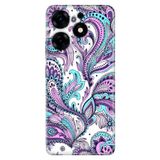 Senada Tecno Spark 10 Pro İle Uyumlu Kılıf Kamera Korumalı Silikon Desenli Resimli Uv Kapak Mavi Mandala