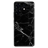 Senada Tecno Spark 10 Pro İle Uyumlu Kılıf Kamera Korumalı Silikon Desenli Resimli Uv Kapak Mermer Siyah