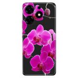 Senada Tecno Spark 10 Pro İle Uyumlu Kılıf Kamera Korumalı Silikon Desenli Resimli Uv Kapak Mor Orkide