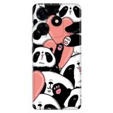Senada Tecno Spark 10 Pro İle Uyumlu Kılıf Kamera Korumalı Silikon Desenli Resimli Uv Kapak Sevimli Panda