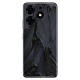 Senada Tecno Spark 10 Pro İle Uyumlu Kılıf Kamera Korumalı Silikon Desenli Resimli Uv Kapak Siyah Beton