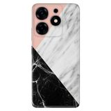 Senada Tecno Spark 10 Pro İle Uyumlu Kılıf Kamera Korumalı Silikon Desenli Resimli Uv Kapak Siyah Pembe Beyaz Mermer