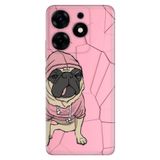 Senada Tecno Spark 10 Pro İle Uyumlu Kılıf Kamera Korumalı Silikon Desenli Resimli Uv Kapak Süslü Tarz Pug