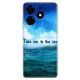 Senada Tecno Spark 10 Pro İle Uyumlu Kılıf Kamera Korumalı Silikon Desenli Resimli Uv Kapak Take Me