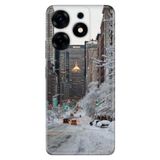 Senada Tecno Spark 10 Pro İle Uyumlu Kılıf Kamera Korumalı Silikon Desenli Resimli Uv Kapak Winter New York
