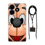 Senada Tecno Spark 10 Pro ile Uyumlu Kılıf LC 05Mickey/74111 Silikon İpli Boyun Askı Aparatı
