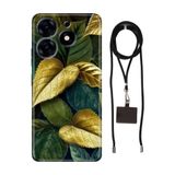 Senada Tecno Spark 10 Pro ile Uyumlu Kılıf Orman Kokusu Silikon İpli Boyun Askı Aparatı