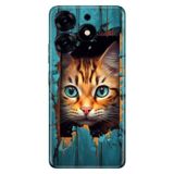 Senada Tecno Spark 10 Pro ile Uyumlu Kılıf Resimli Desenli Silikon Cat