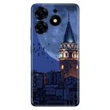 Senada Tecno Spark 10 Pro ile Uyumlu Kılıf Resimli Desenli Silikon Galata Moon