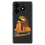 Senada Tecno Spark 10 Pro ile Uyumlu Kılıf Resimli Desenli Silikon Gezgin Kurbağa