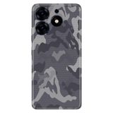 Senada Tecno Spark 10 Pro ile Uyumlu Kılıf Resimli Desenli Silikon Gri Kamuflaj