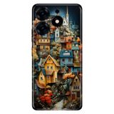 Senada Tecno Spark 10 Pro ile Uyumlu Kılıf Resimli Desenli Silikon Köy