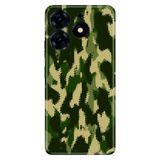 Senada Tecno Spark 10 Pro ile Uyumlu Kılıf Resimli Desenli Silikon Koyu Kamuflaj