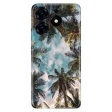 Senada Tecno Spark 10 Pro ile Uyumlu Kılıf Resimli Desenli Silikon Palmiye