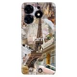 Senada Tecno Spark 10 Pro ile Uyumlu Kılıf Resimli Desenli Silikon Paris