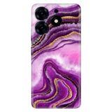 Senada Tecno Spark 10 Pro ile Uyumlu Kılıf Resimli Desenli Silikon Pembe Ametist