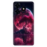 Senada Tecno Spark 10 Pro ile Uyumlu Kılıf Resimli Desenli Silikon Red World