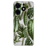 Senada Tecno Spark 10 Pro İle Uyumlu Kılıf Silikon Desenli Tam Koruma Resimli Kapak 4D Yeşil Yapraklar