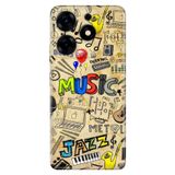 Senada Tecno Spark 10 Pro İle Uyumlu Kılıf Silikon Desenli Tam Koruma Resimli Kapak 80'S Music
