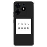 Senada Tecno Spark 10 Pro İle Uyumlu Kılıf Silikon Desenli Tam Koruma Resimli Kapak Feel Good
